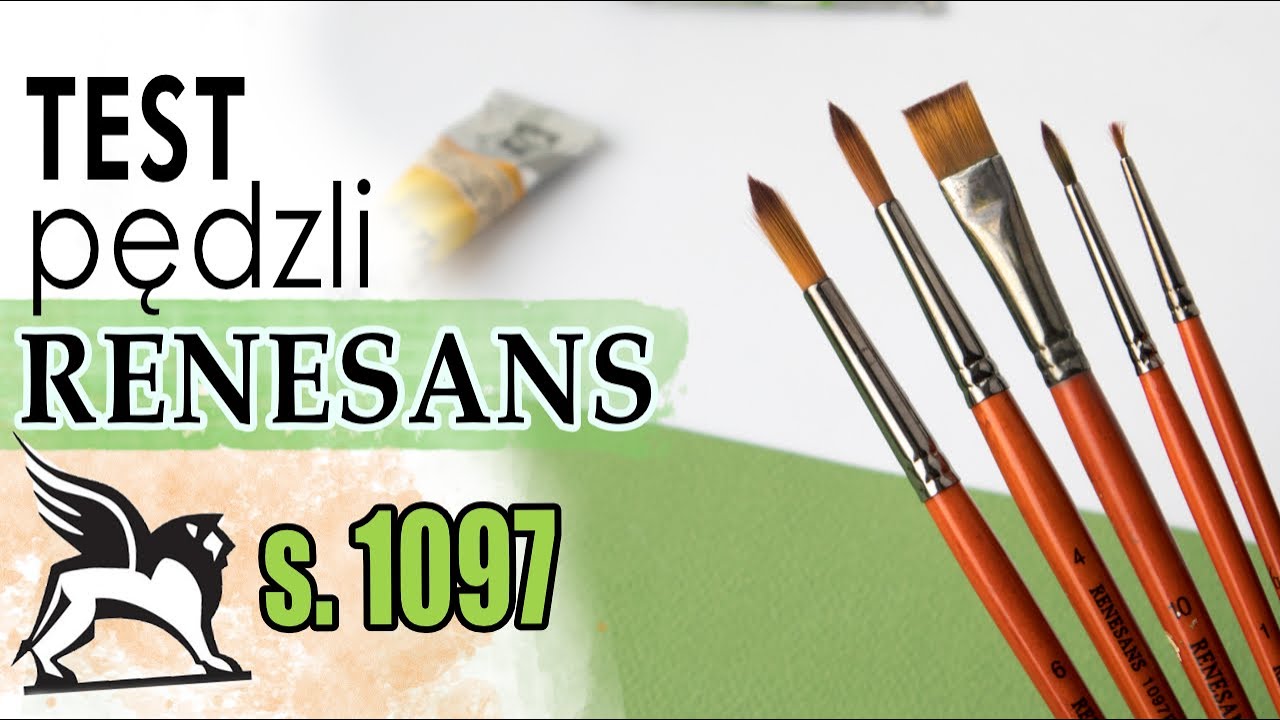 Pędzle RENESANS 1097 | UNIWERSALNE pędzle do akryli, akwareli, gwaszu