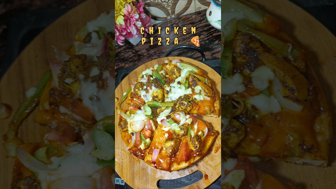 chicken pizza recipe #taste delight #tasty#viral#short#youtube#food