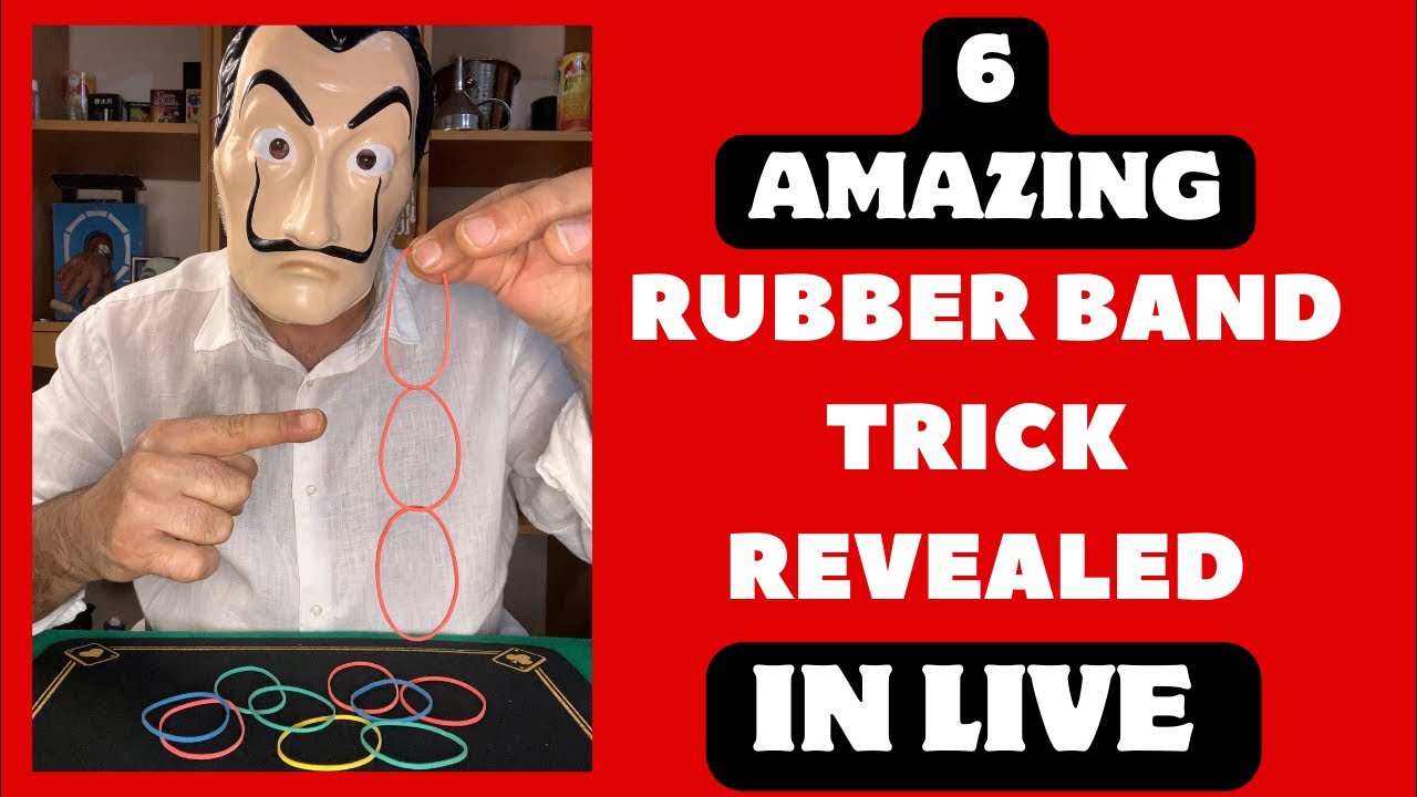 6 AMAZING RUBBER BAND MAGIC TRICK TUTORIAL “IN LIVE”