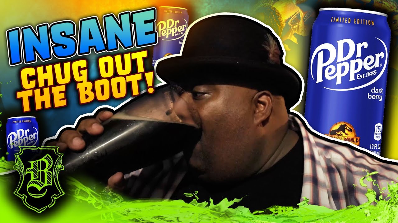 Dr. Pepper Dark Berry Stealth Chug Out the Boot!