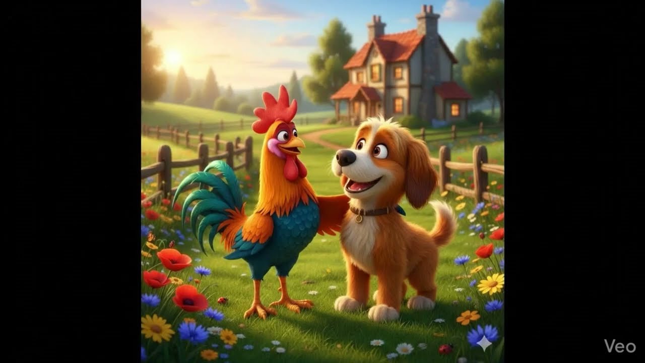 The Clever Rooster and the Fox 🐓🦊 | Moral Story for Kids | #panchatantra #kidslearning #kids