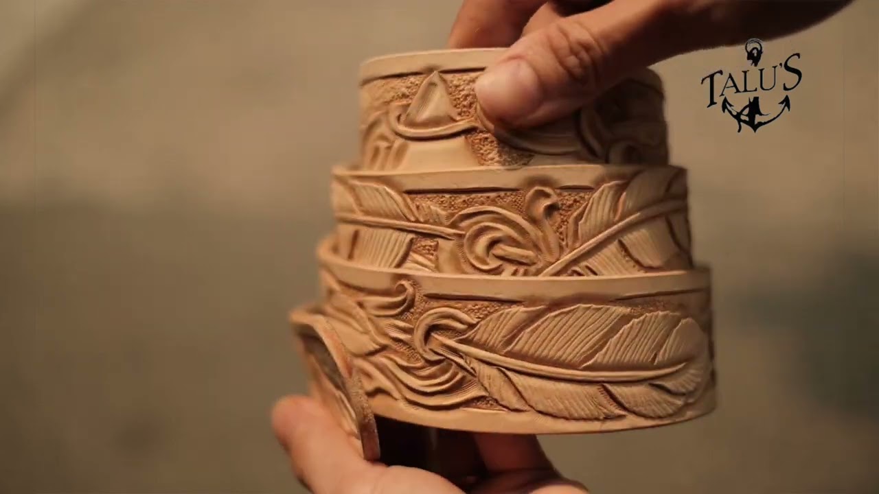 #talusleather #leatherbelt #handmadeleather #carvingleather