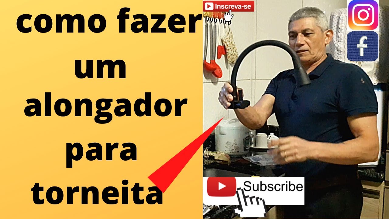como adaptar alongador em uma torneira.