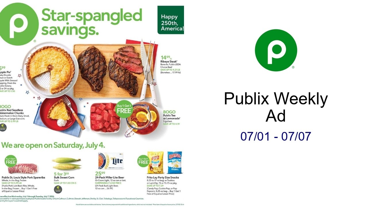 Publix Weekly Ad 07/01 - 07/07