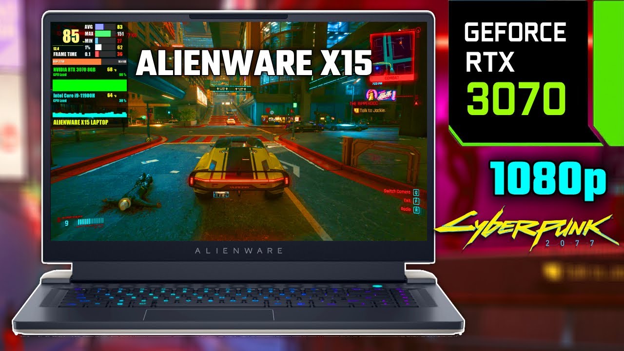 RTX 3070 8GB | Alienware X15 | Cyberpunk 2077  - Benchmark