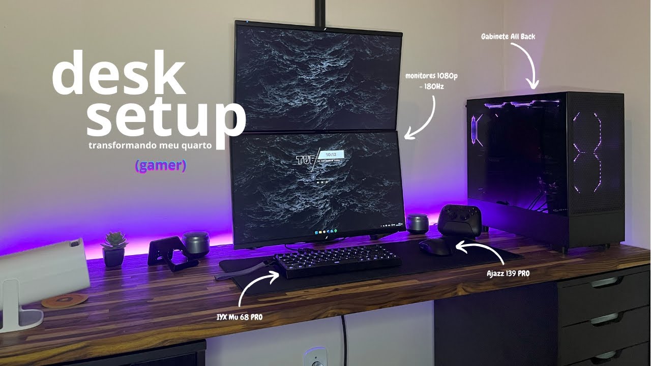 Transformando Meu Quarto: Montagem do Setup All Black dos Sonhos! 🖤💜