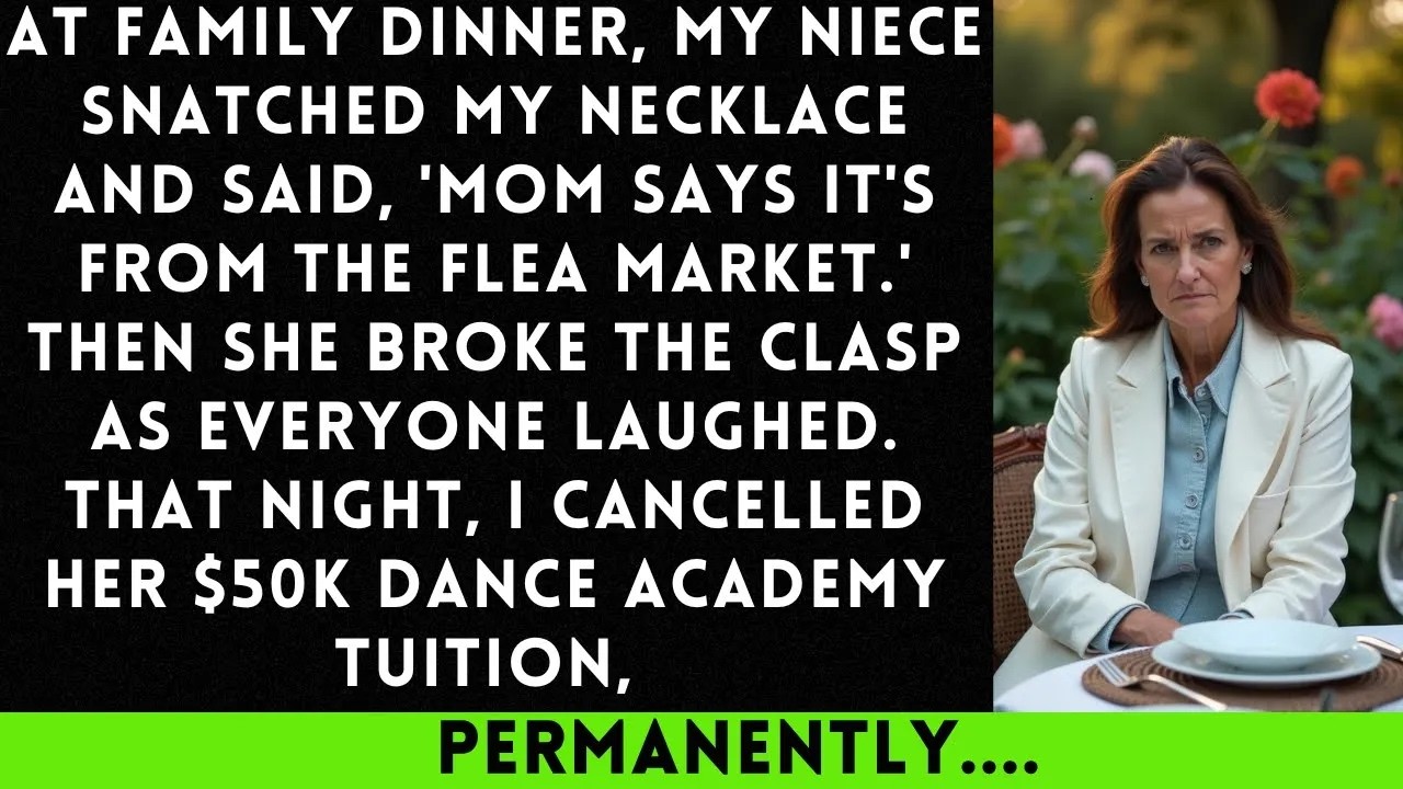 At Family Dinner, My Niece Snatched My Necklace And Said, “Mom Says It’s From The Flea Market. Then…