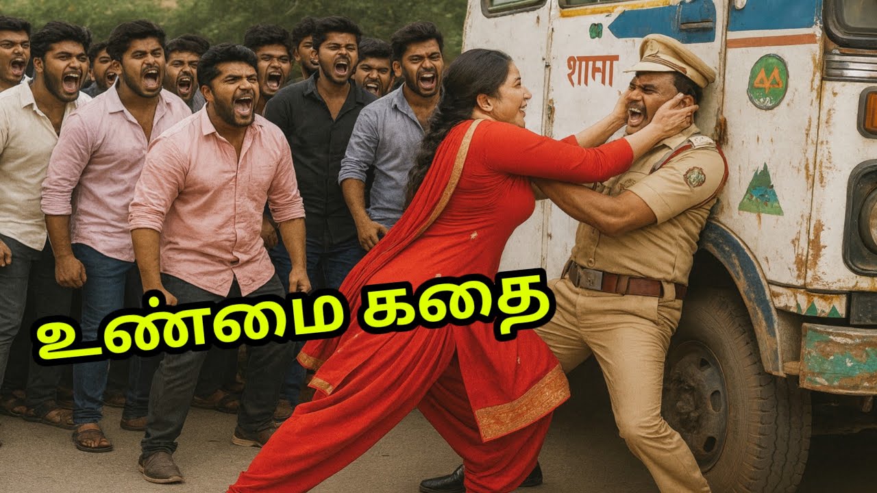 எஸ்பி மேடம் சாதாரண உடையில் , அவரை ஒரு சாதாரண பெண் என்று  நினைத்து சந்தையின் நடுவில் அடித்தார்...