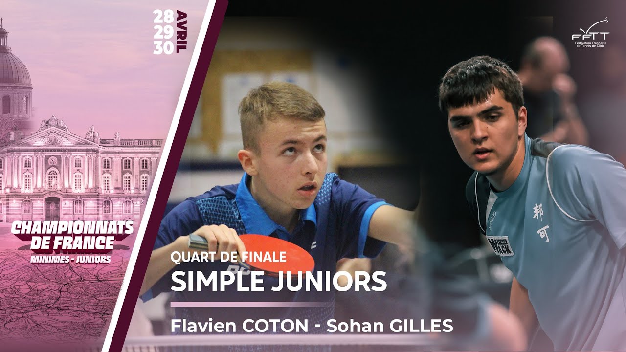Flavien COTON vs Gilles SOHAN | QUART | FRANCE JUNIORS 2023