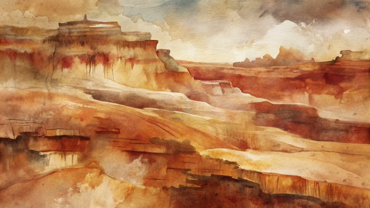 Abstract Terracotta Harmony | Vintage Painting for Frame TV