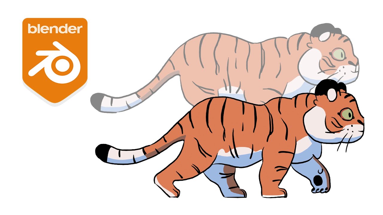 Animating a Four Legged Walk Cycle in Grease Pencil