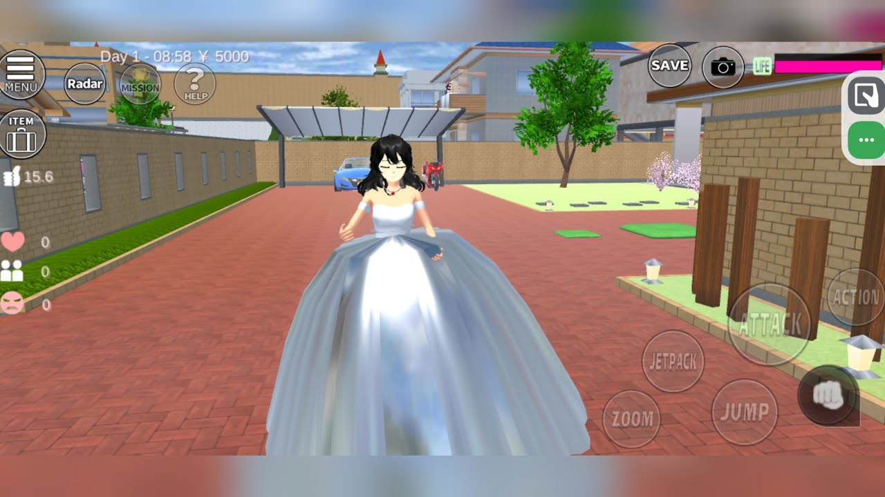 How to make Beautiful attractive white new princess  Gown 👗🤩 in Sakura Simulator ❤️🥳