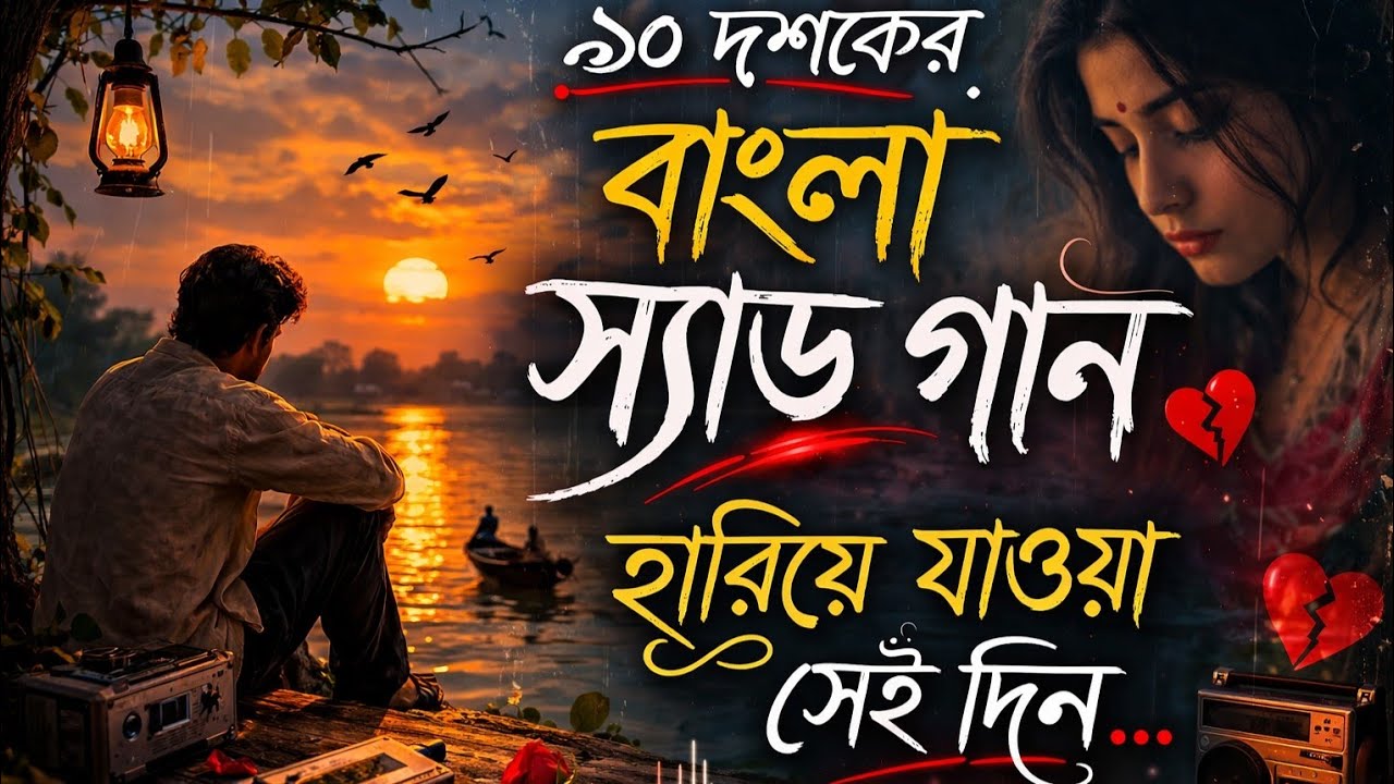 ৯০ দশকের বাংলা স্যাড গান 💔 হারিয়ে যাওয়া সেই দিন | Old Bangla Sad Song | 90s Emotional Love Song 