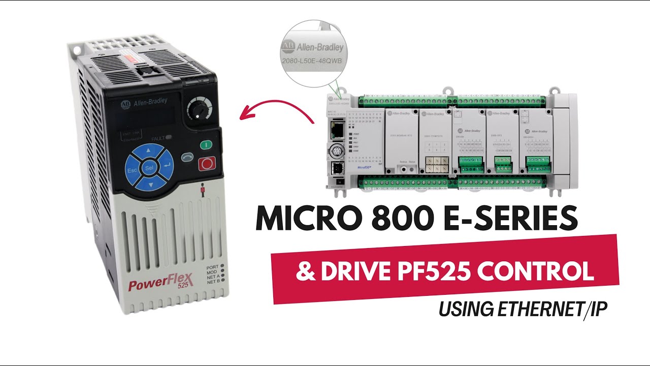 Micro800 E-Series + PowerFlex 525: Настройка управления по Ethernet/IP (тайская версия)