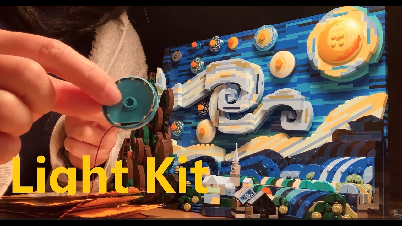 Lighting up The LEGO Starry Night 21333 with a light kit