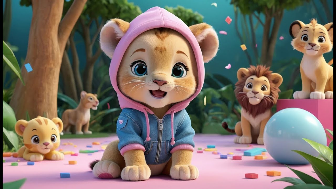 Lion Cub Learning Color | Fun Nursery Rhyme for Kids | Baby Learning Song