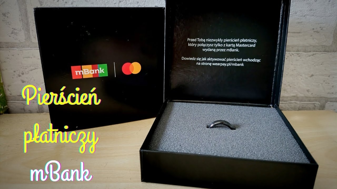 Pierścień płatniczy mBank do karty MasterCard.