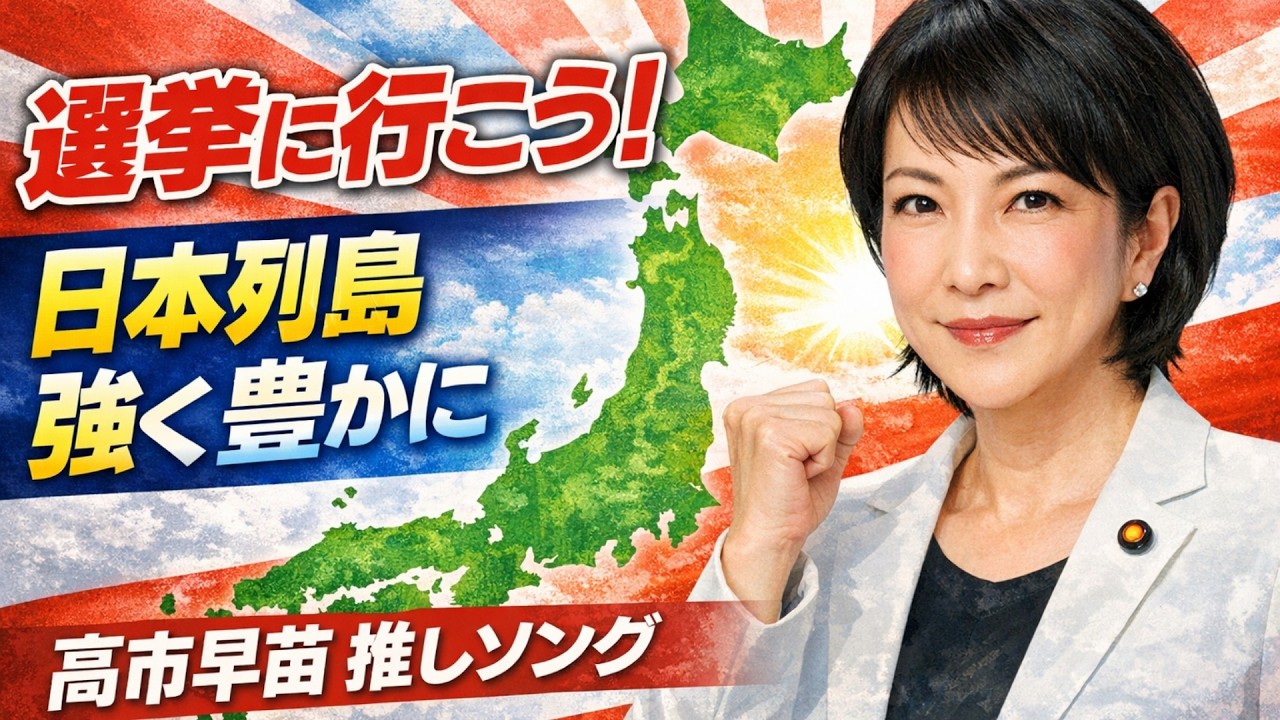 高市早苗 応援ソング｜選挙に行こう！ 日本列島 強く 豊かに