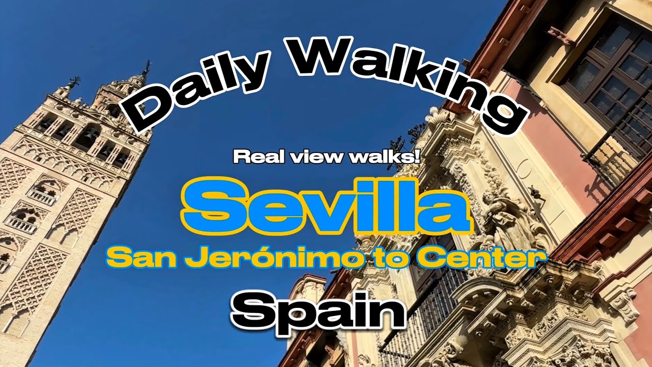 Daily #walking : Sevilla’s San Jeronimo into Center #citywalk #walkingtour #walkingvideo #spain 
