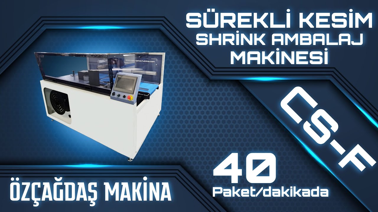 Sürekli kesim shrink makinası | CS-F Serisi | kutu paketleme