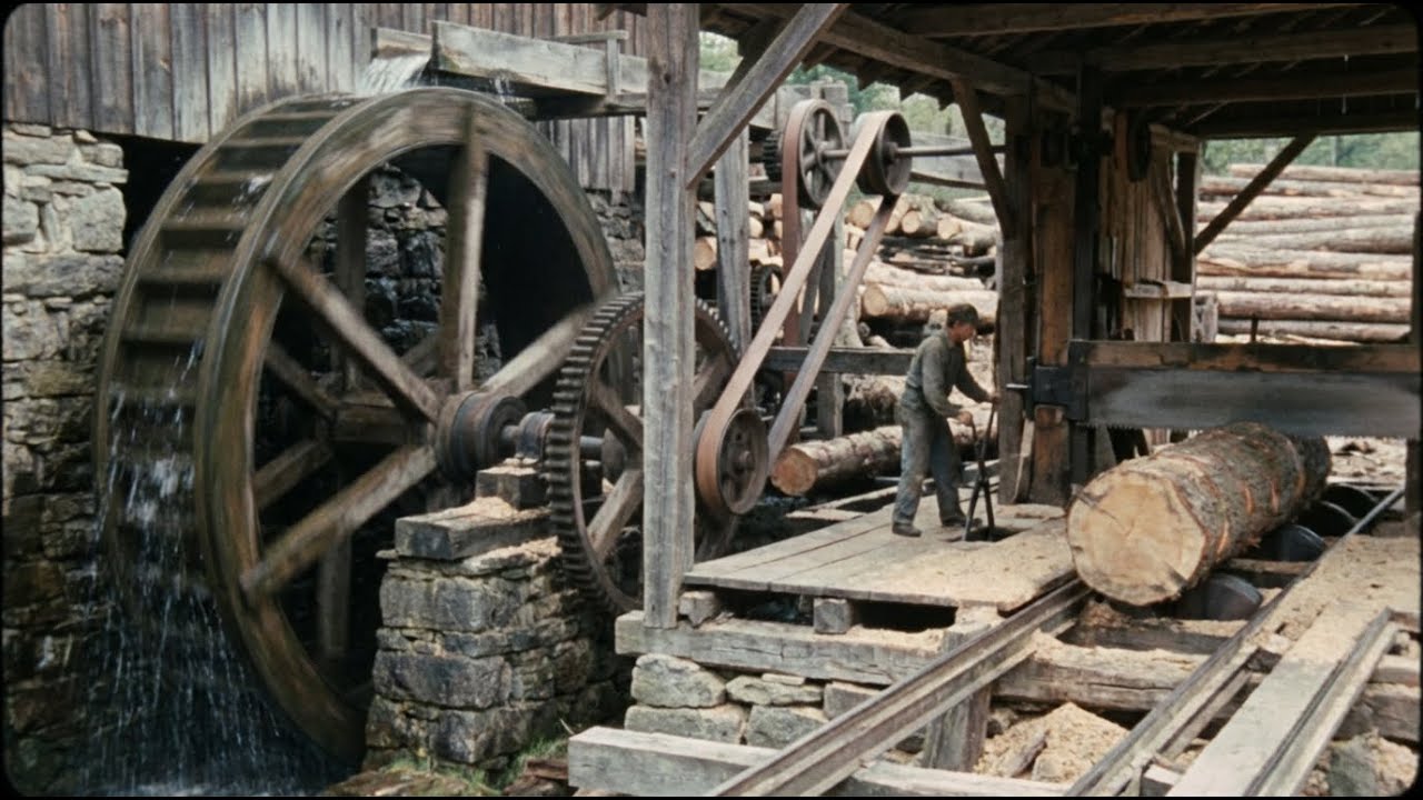 Before Engines: How Water-Powered Sawmills Worked