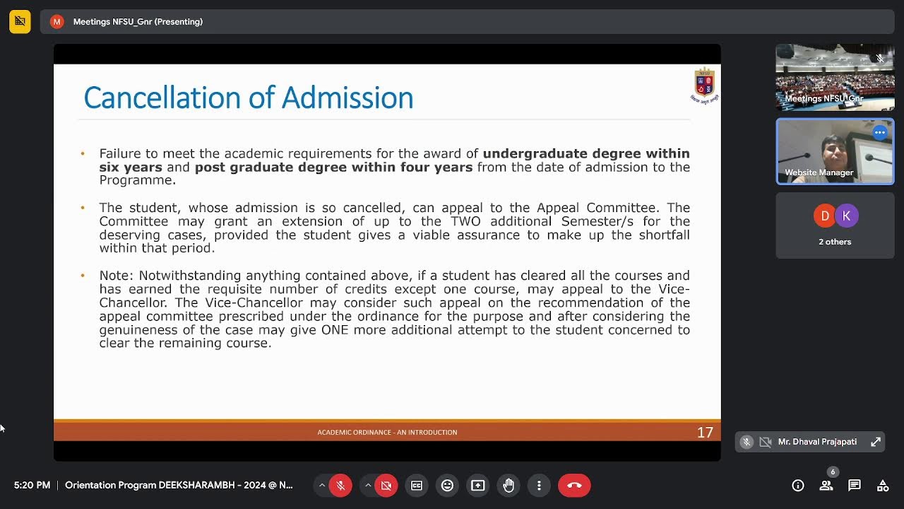 DEEKSHARAMBH - 2024, Orientation Program at National Forensic Sciences University