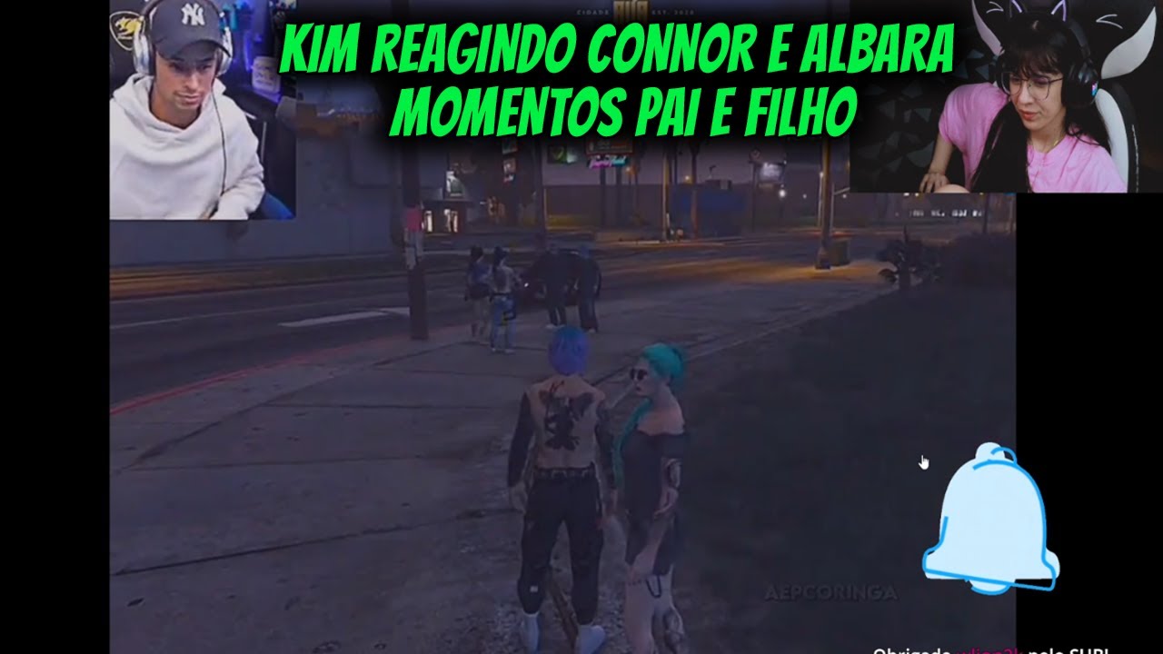 KIM REAGINDO CONNOR E ALBARA  MOMENTOS PAI E FILHO