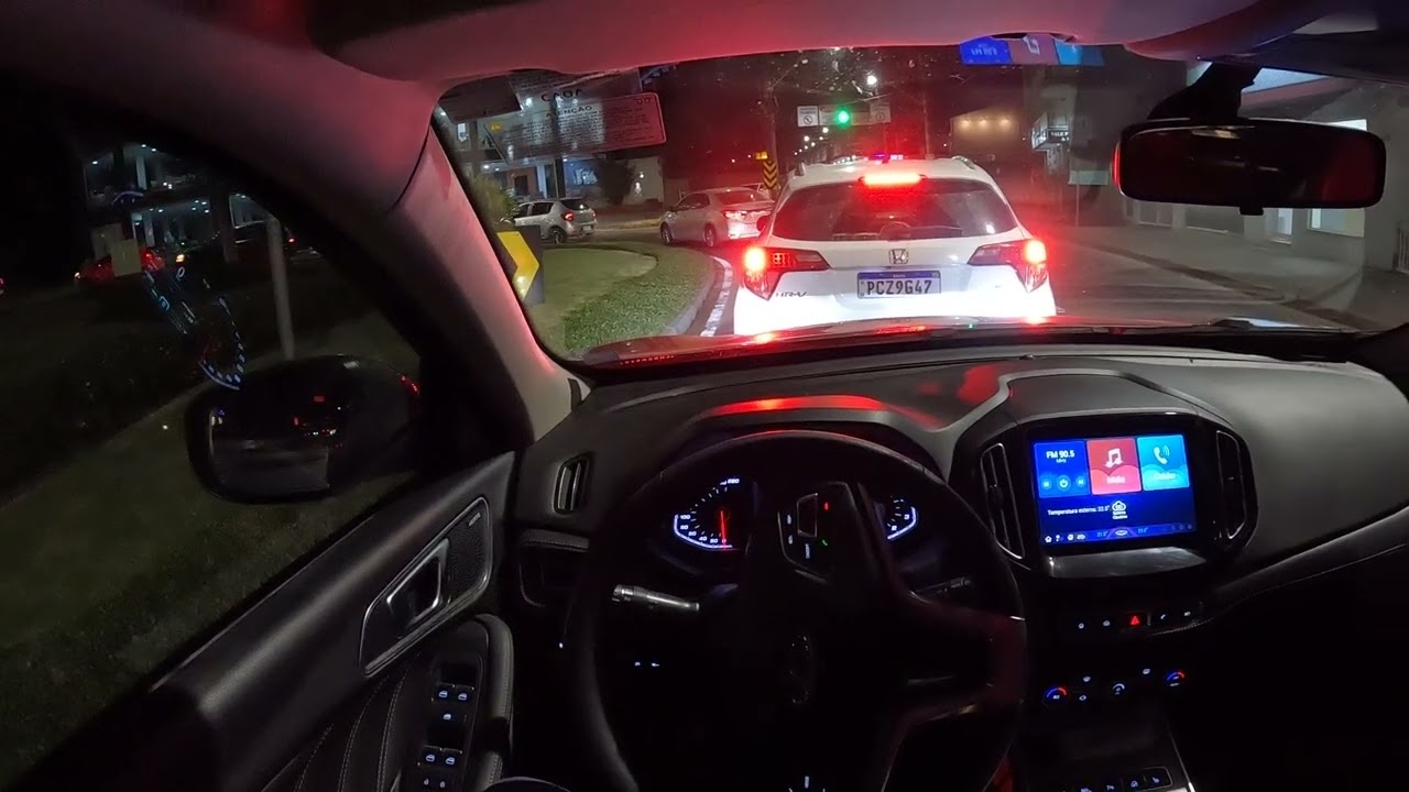 POV night drive Brazil Chery Tiggo 7 TXS