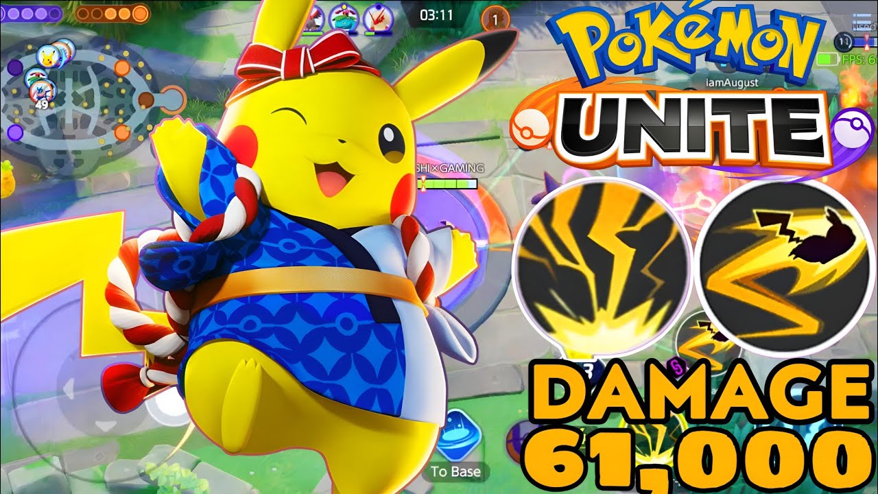 Pokemon Unite S33 PIKACHU 12 Kills Legend Solo Queue 61K Damage Random Gameplay Hindi 2026 