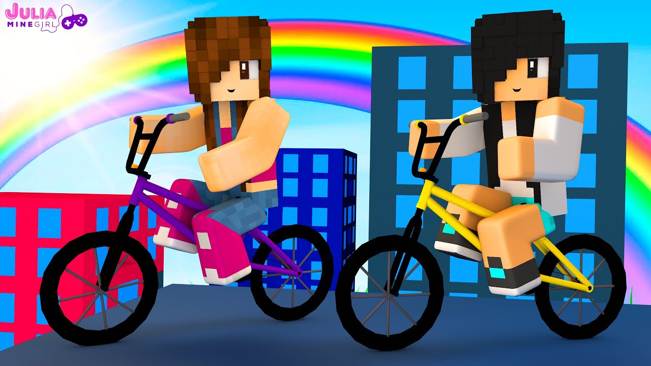 PARKOUR DE BICICLETA NO MINECRAFT!