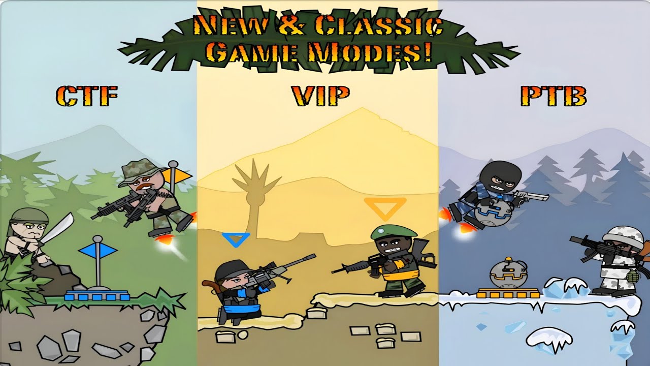 Mini Militia Classic Pro 6vs6 CTF, VIP & PTB Gameplay (With Friends) 🥰