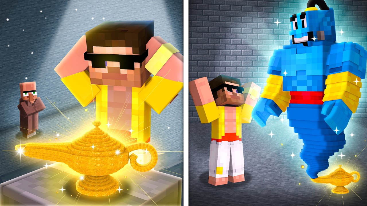 I Got a Secret Genie Lamp in Minecraft !!