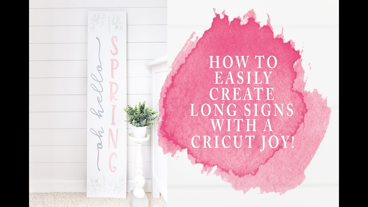 Long Porch Sign With Cricut Joy!  Oversized Wood Signs With Cricut Joy Continuous Cutting