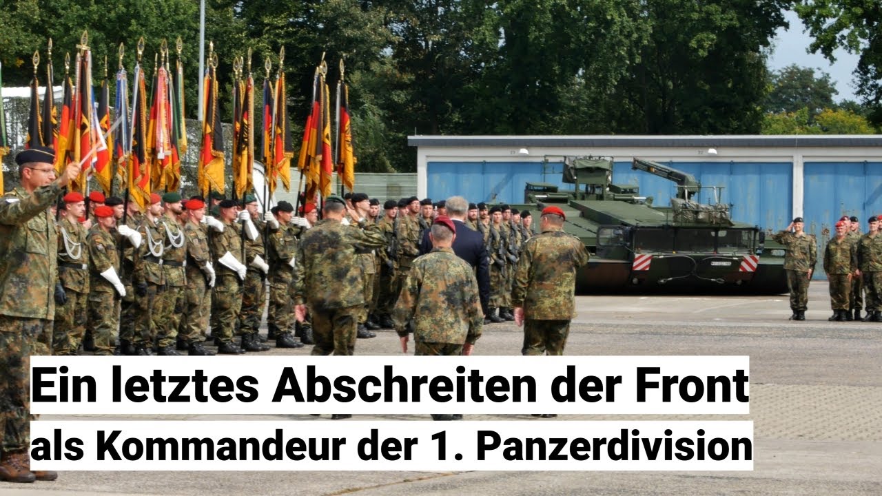 Kommandeur Feldheer schreitet Front der 1. Panzerdivision ab - Preu&szlig;ischer Pr&auml;sentiermarsch