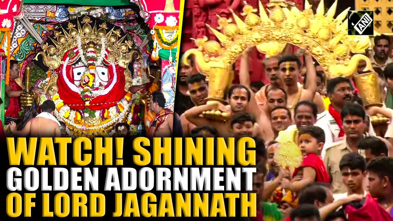 Jagannath Puri Rath Yatra 2025: Lord Jagannath, Siblings Shine in Suna Besha on Chariots