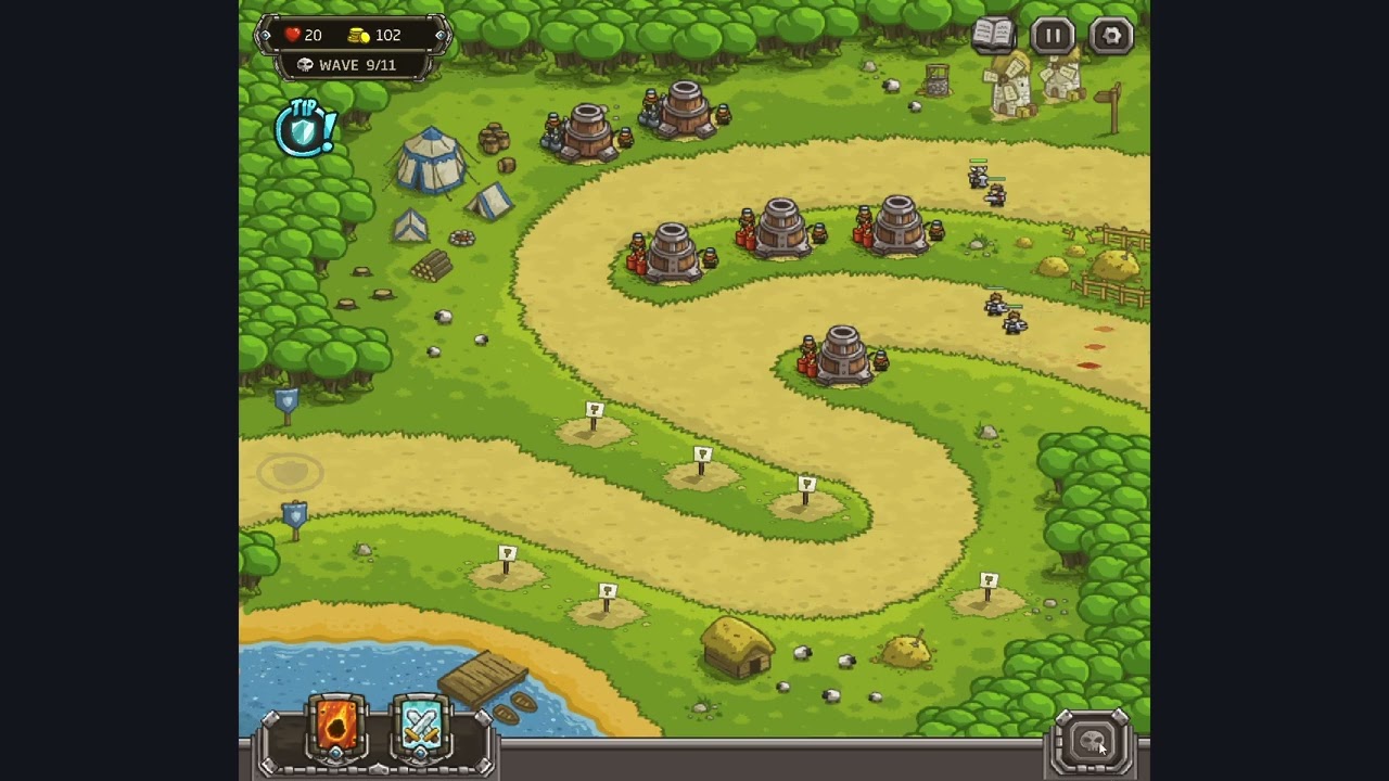 Kingdom Rush (Flash) - Pagras easy - Speedrun in 5:06.81 WR