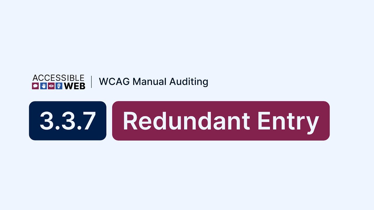Testing 3.3.7 Redundant Entry | Manual WCAG Auditing Tutorial