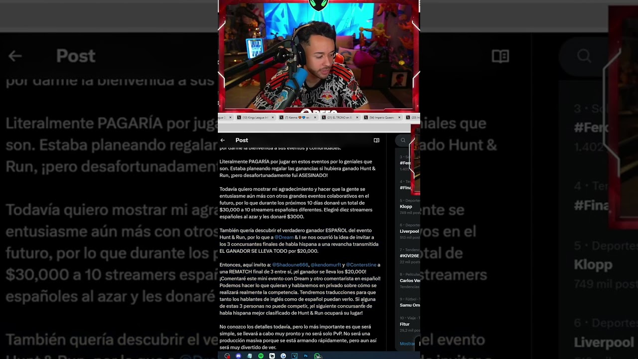 Tuit de Sapnap de Hunt and run ! #huntandrun #sapnap #thegrefg #giantv #yellowcsgm #illojuan