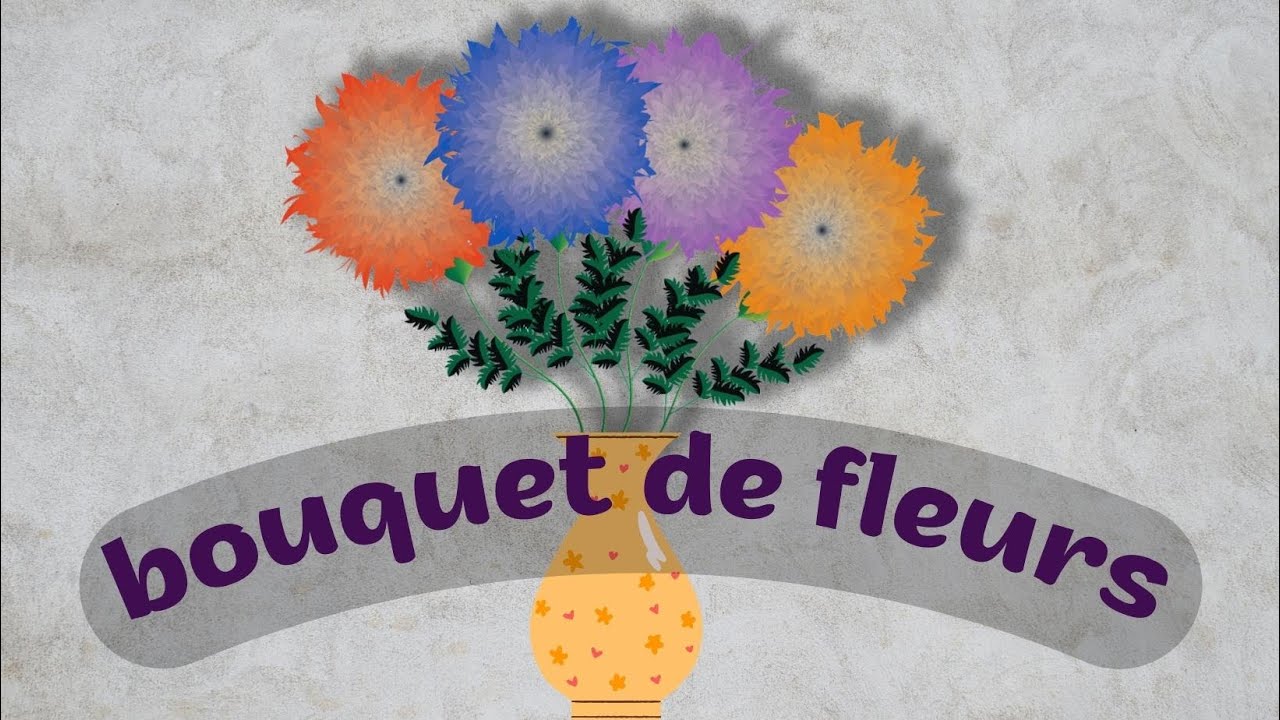 bouquet de fleurs dessiné par illustrator