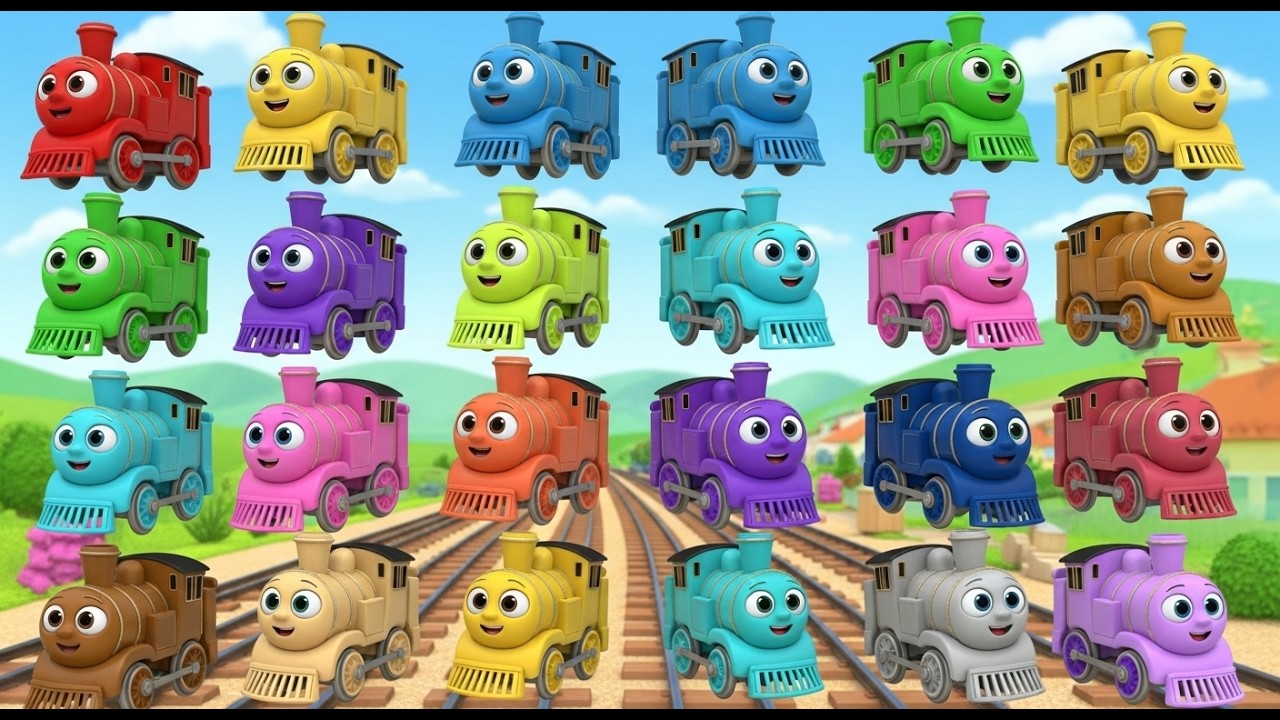 Veinte Pequeños Trenes de Juguete | ¡Chú, Chú! Aprende a Contar del 1 al 20