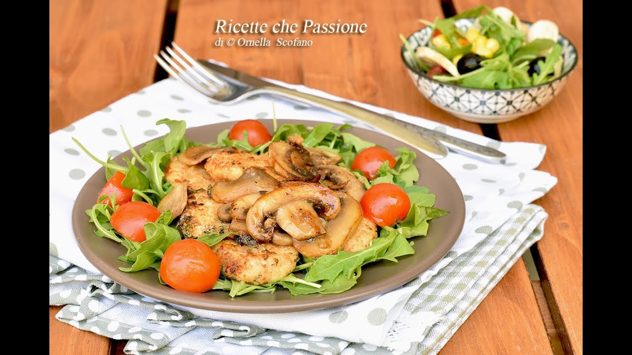 Pollo dorato con funghi - Ricette che Passione