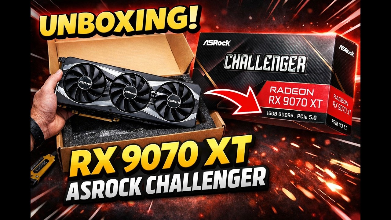 RX 9070 XT ASROCK CHALLENGER UNBOXING