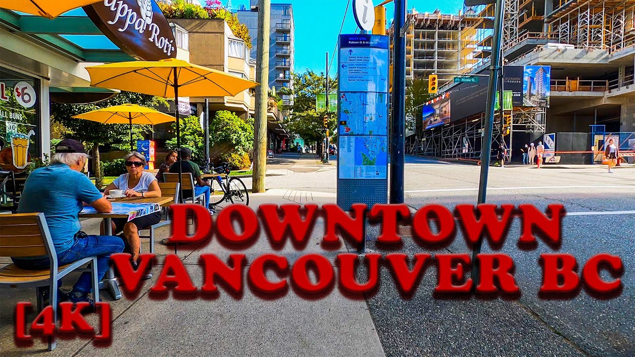 West End Downtown Vancouver | Walking Tour | BC Canada | Summer 2022 [4k]