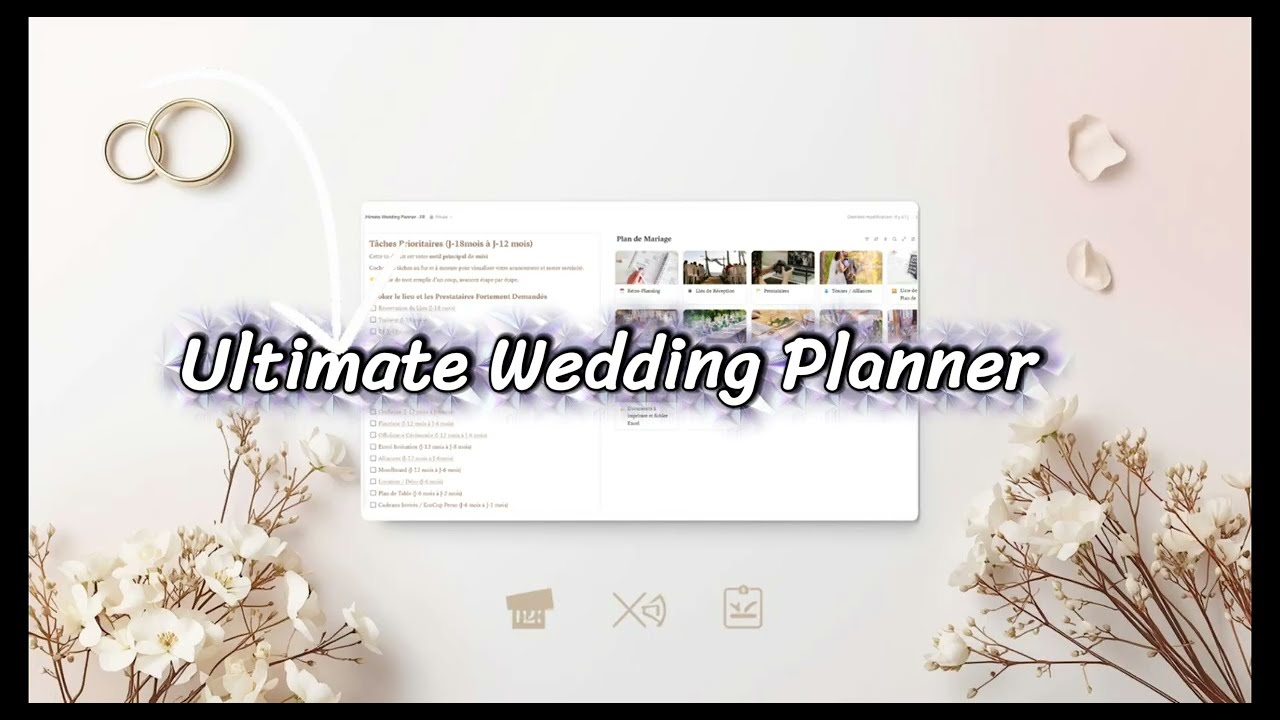 Ultimate Wedding Planner Notion : TON MARIAGE en 25min ! 💍 (Template)