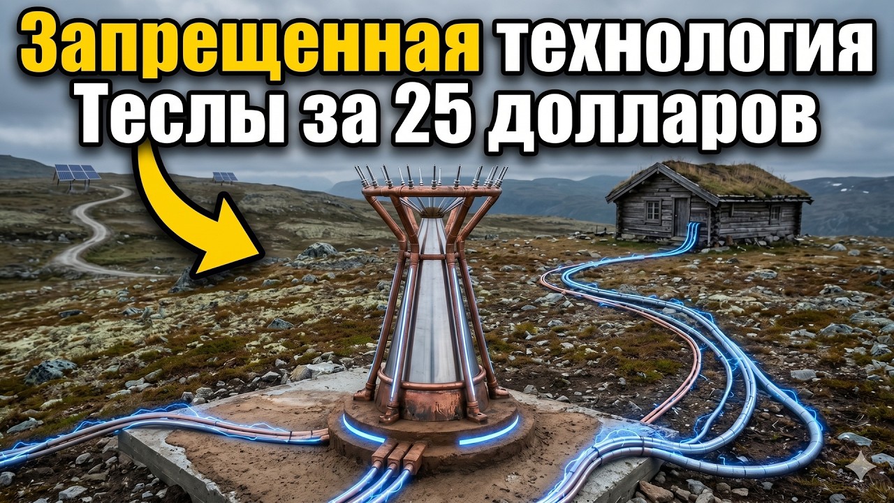 АНТЕННА ТЕСЛЫ ЗА $25: Бесплатное электричество из воздуха без солнечных панелей