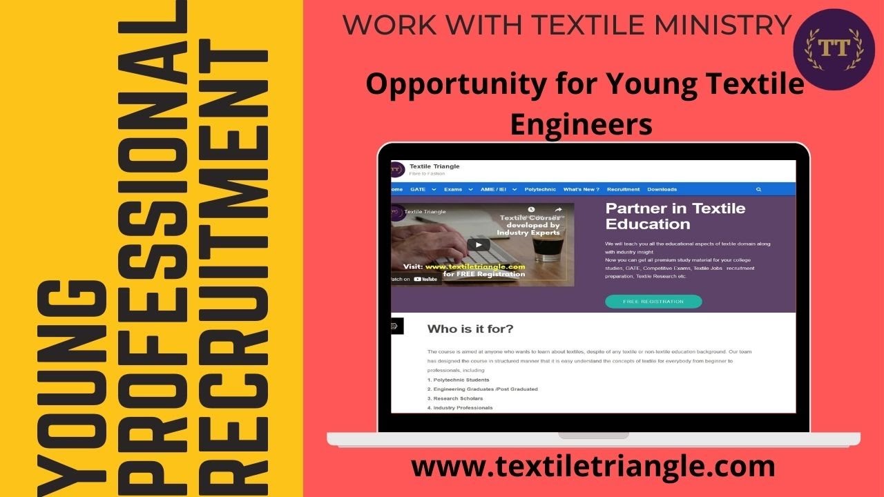 Young Professional recruitment in Textile Ministry
