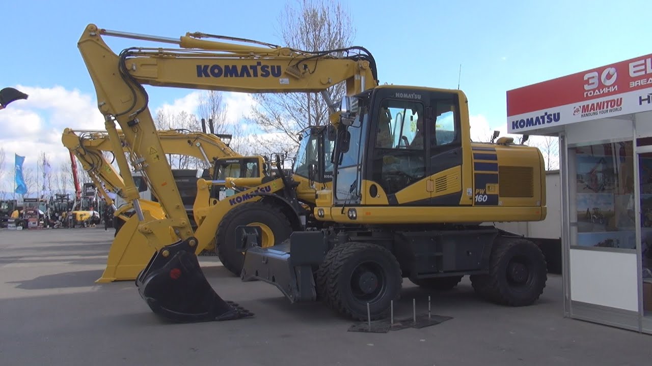Komatsu PW160-11 Wheeled Excavator (2023) Exterior and Interior