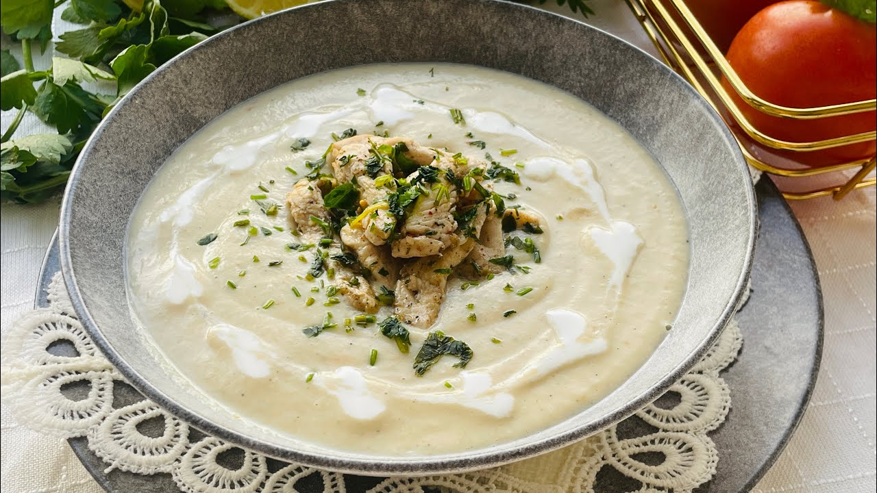 😍حساء/ شوربة الشفلور او القرنبيط لذيييذة  وسهلة التحضير