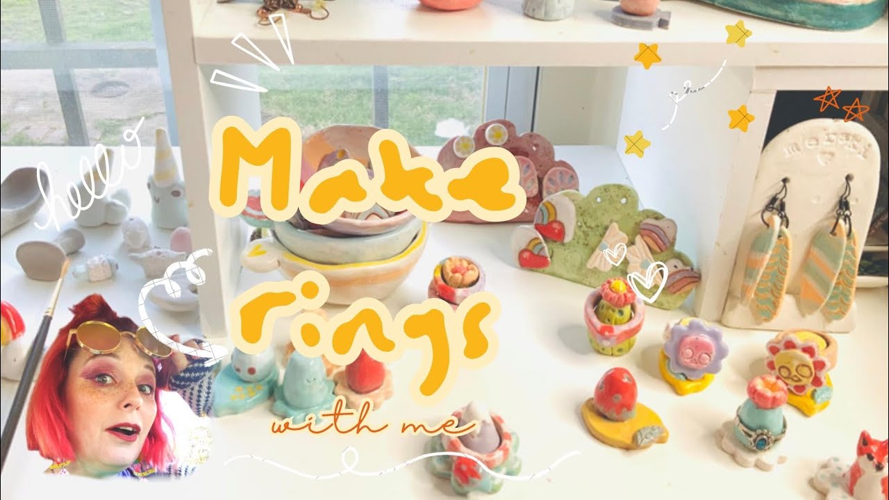 CLAY RINGS FOR BEGINNERS pt 1 microwave kiln