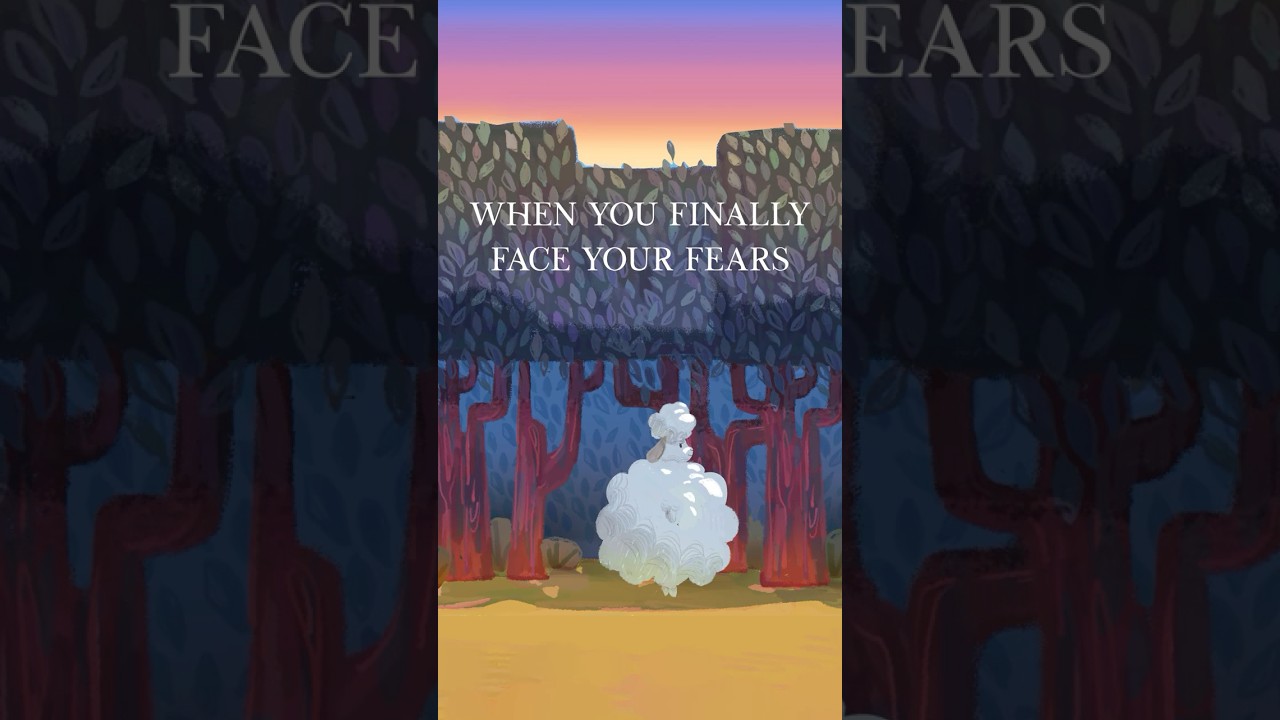 When You Finally Face Your Fears #illustration #animation #sheep #lifeisagame #selfhelp